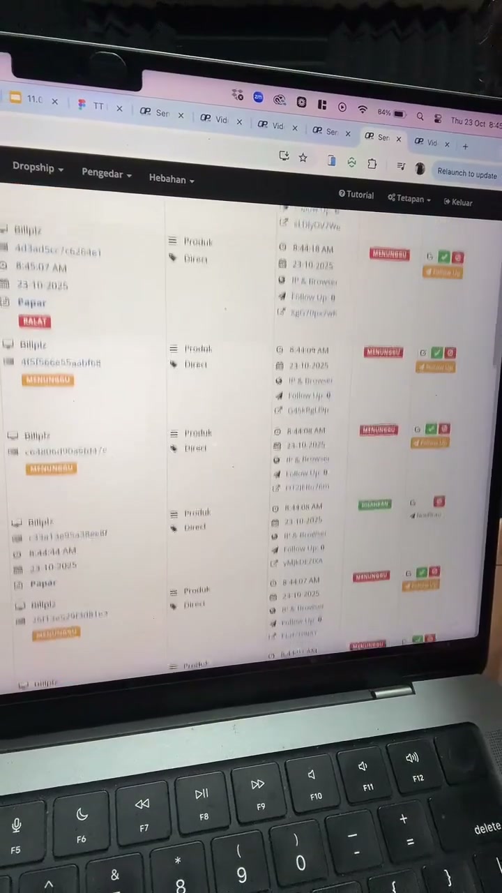 Paparan rakaman pada 00:58:36