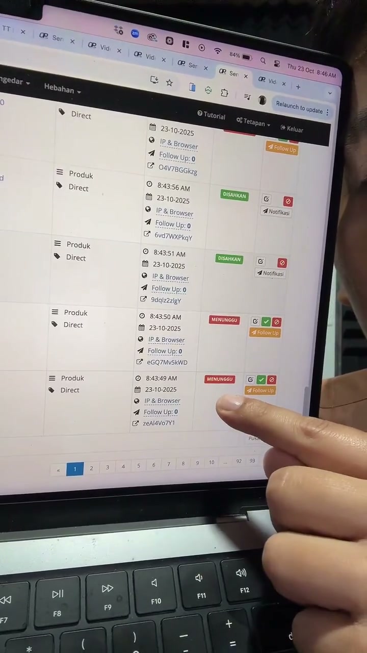 Paparan rakaman pada 00:59:09