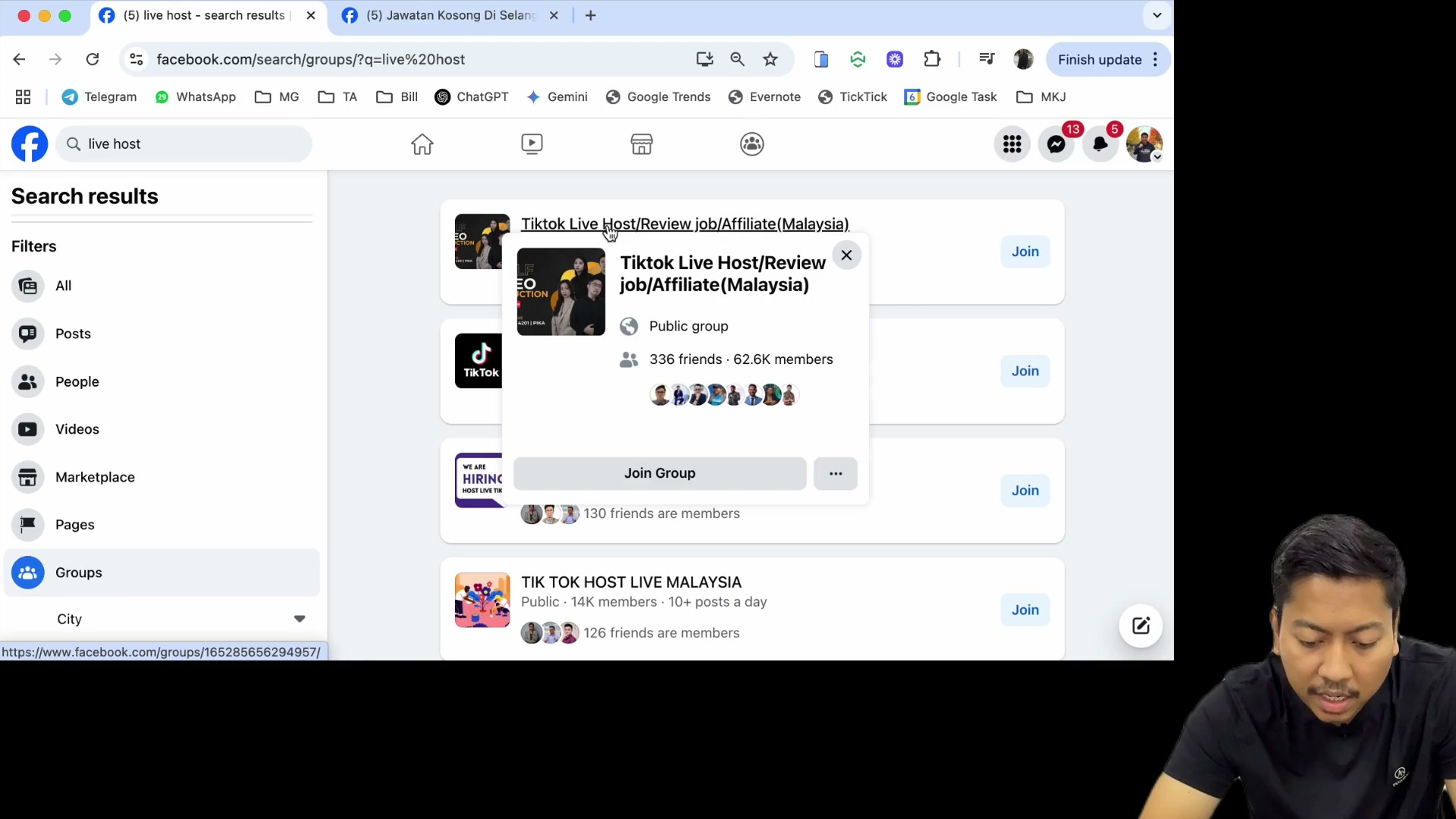 Paparan rakaman pada 00:02:45