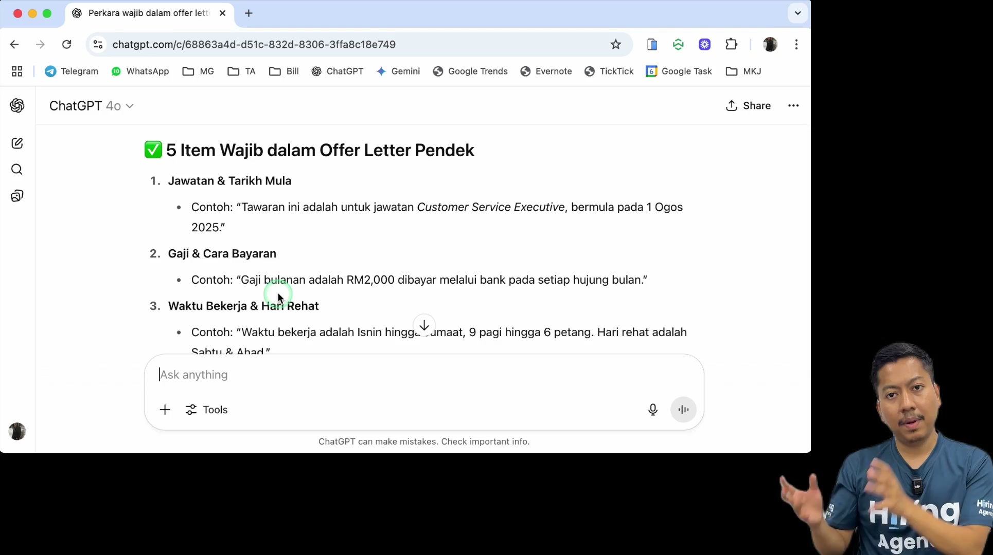 Paparan rakaman pada 00:04:30