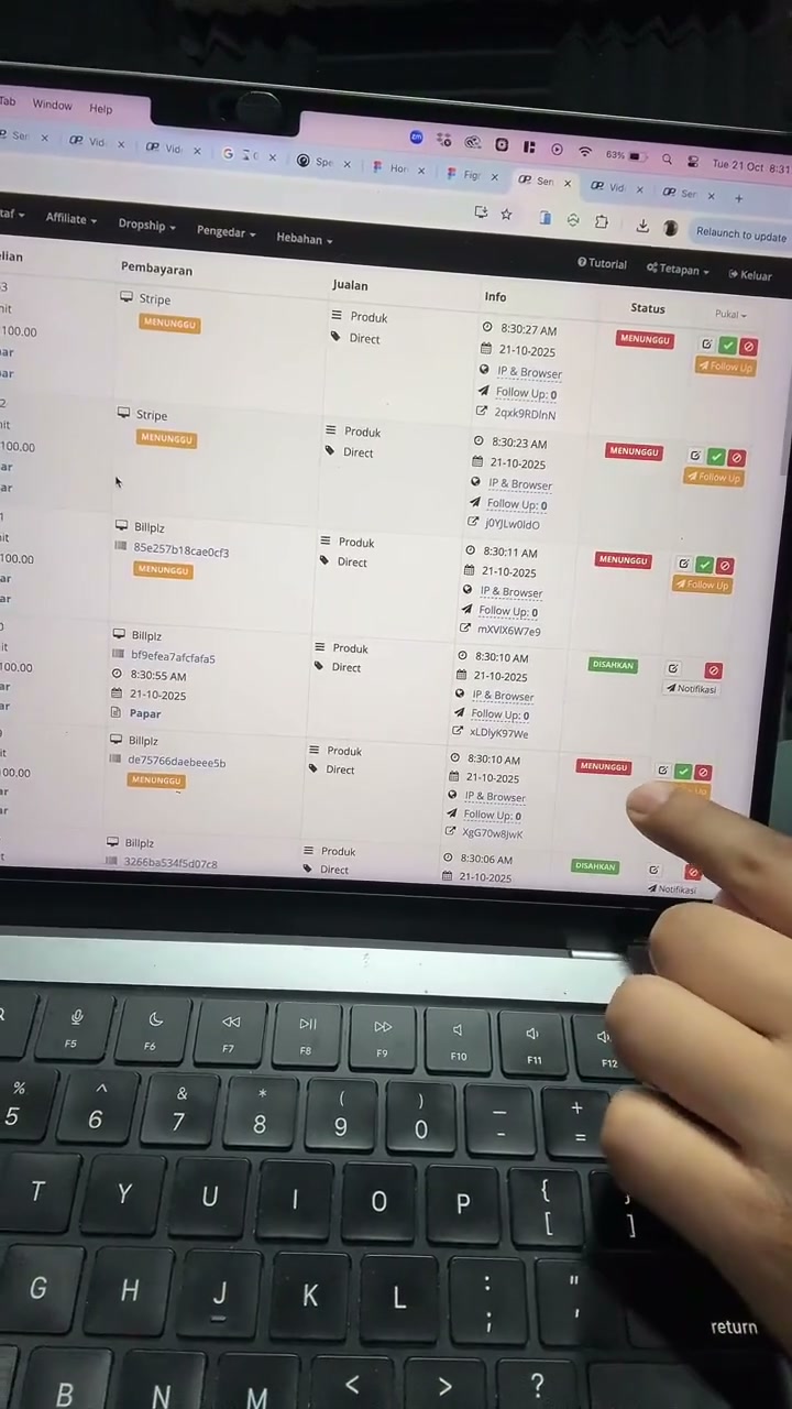 Paparan rakaman pada 00:59:37