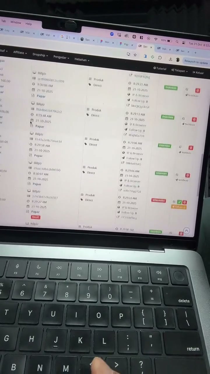 Paparan rakaman pada 00:59:49