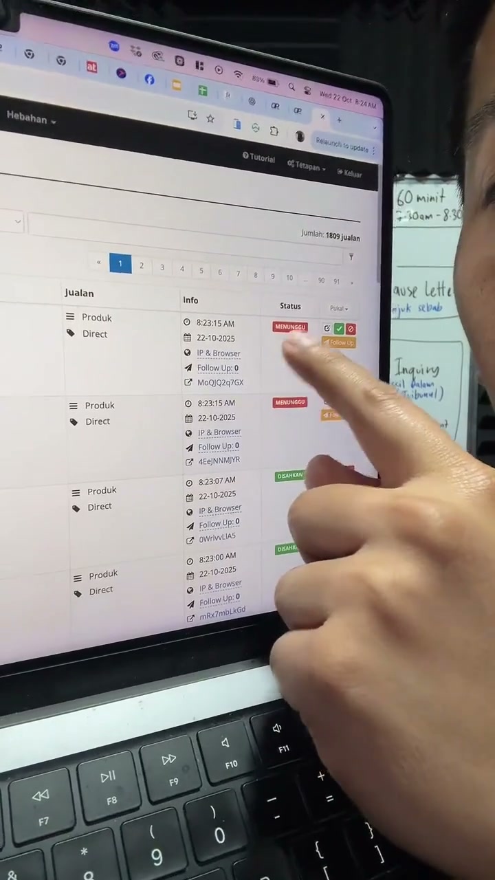 Paparan rakaman pada 00:59:18