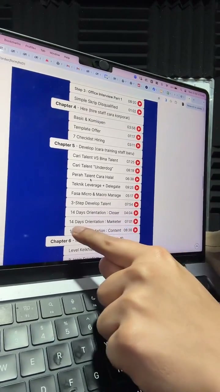 Paparan rakaman pada 00:50:40