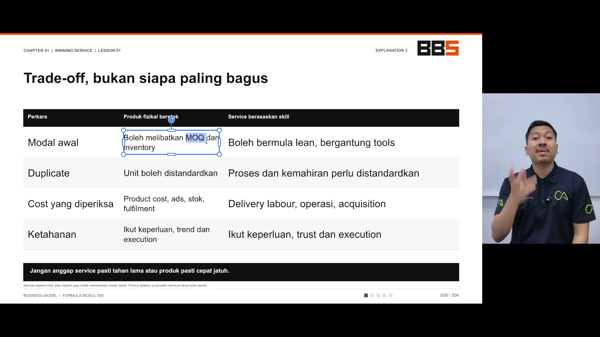 Paparan rakaman pada 00:05:03
