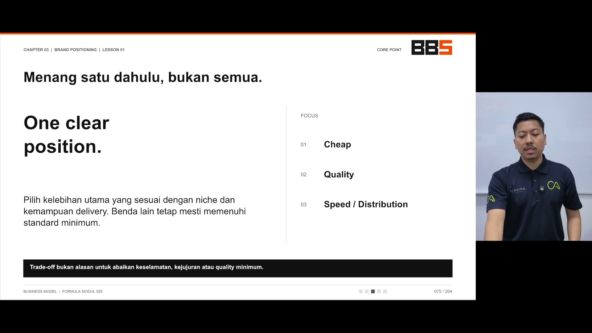 01:30 — Slide satu kedudukan yang jelas dengan kelayakan standard minimum.
