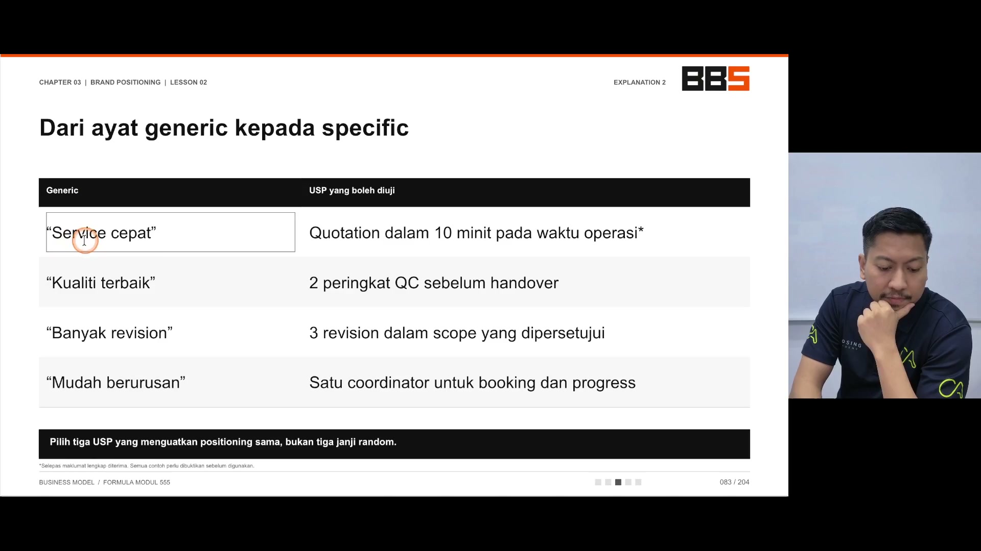 Paparan rakaman pada 00:05:57