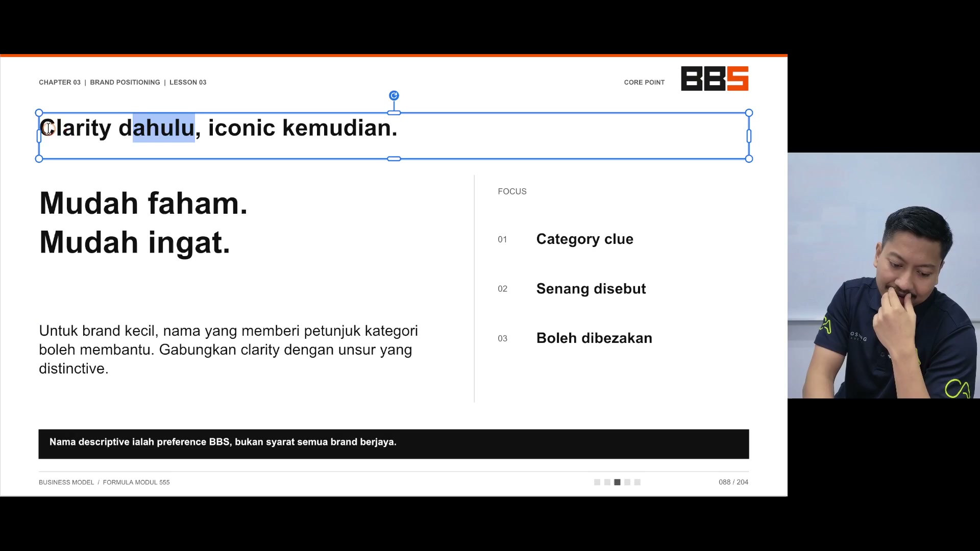 Paparan rakaman pada 00:01:03