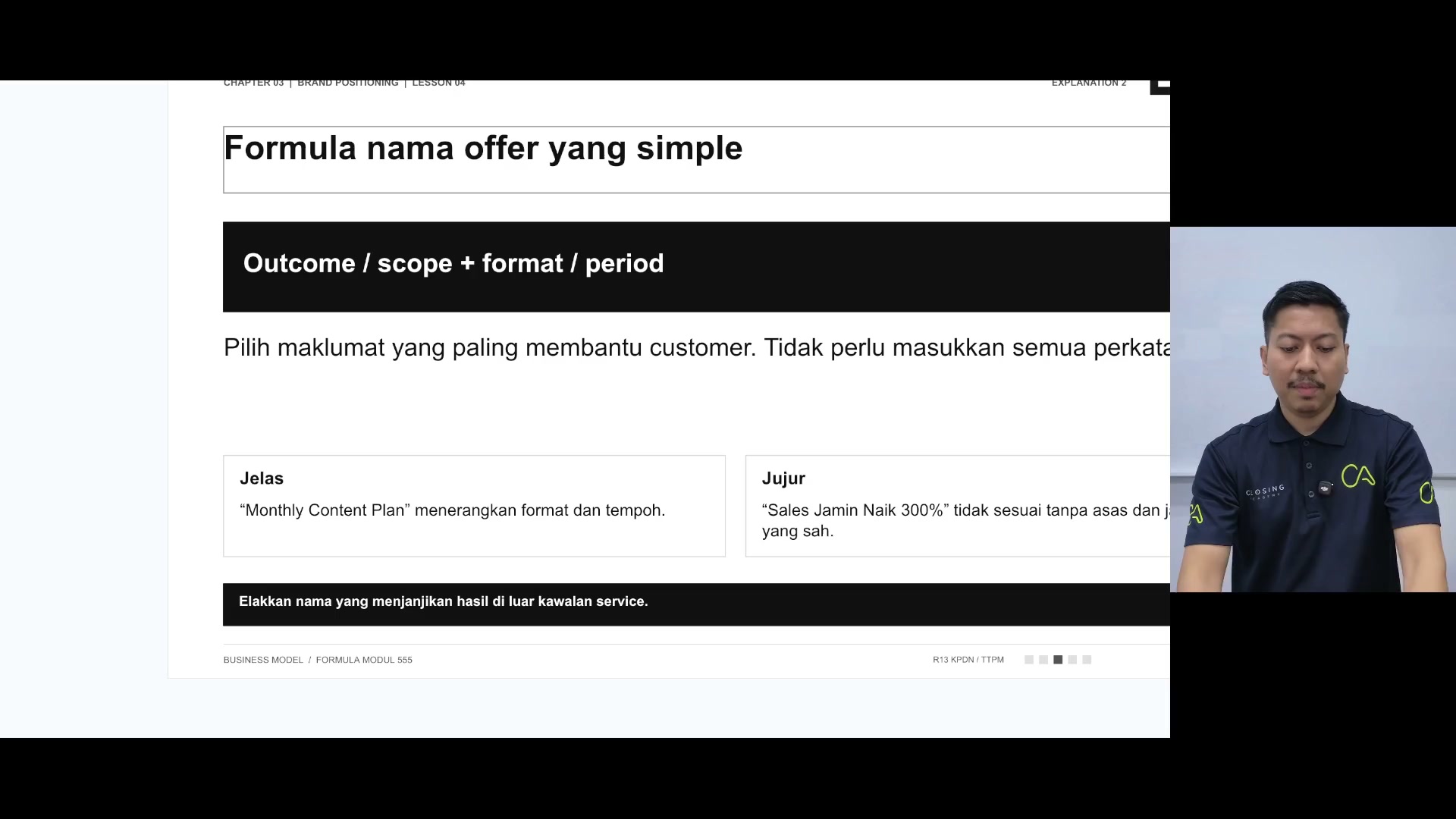 Paparan rakaman pada 00:07:00