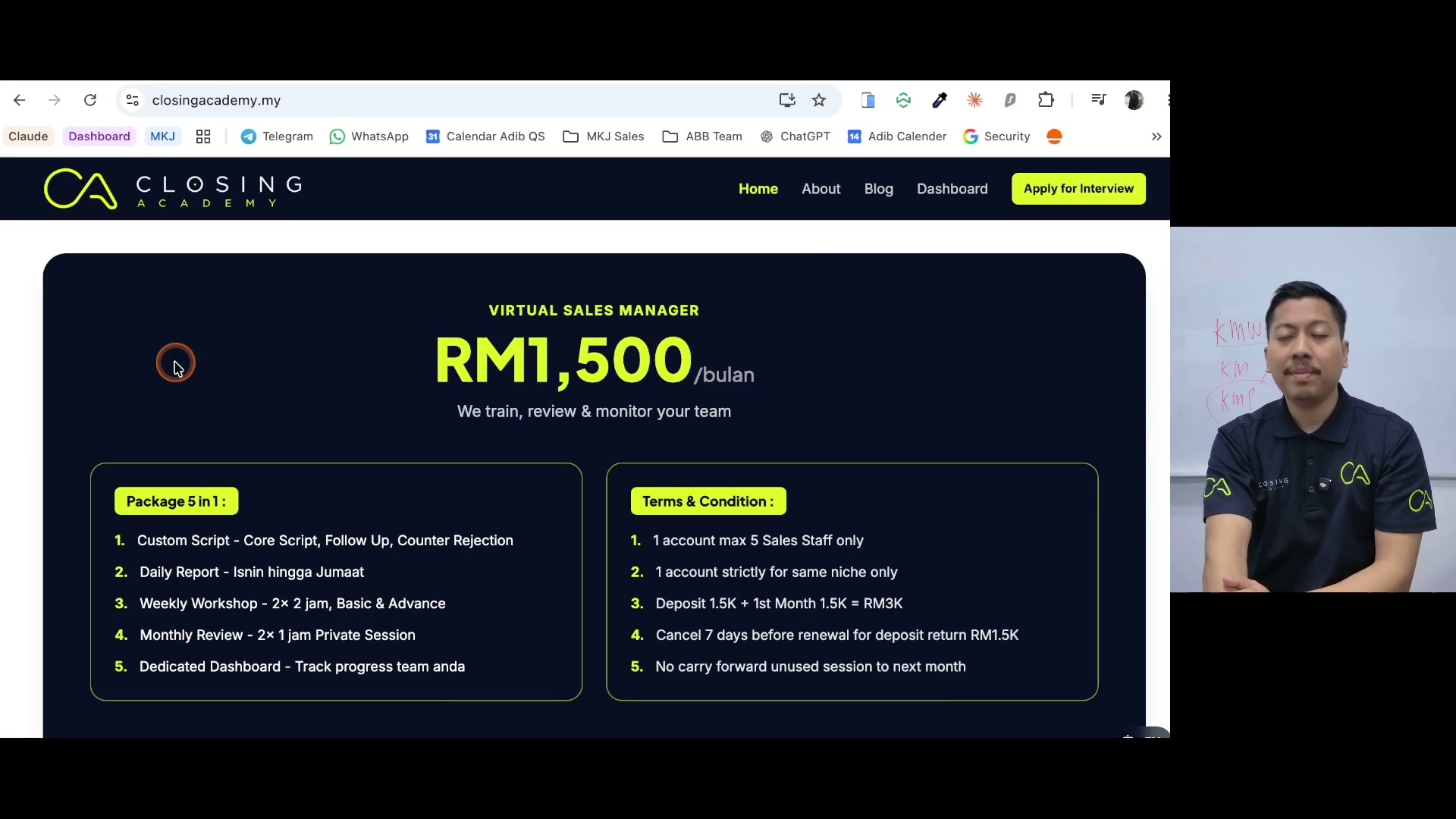 Paparan rakaman pada 00:01:57