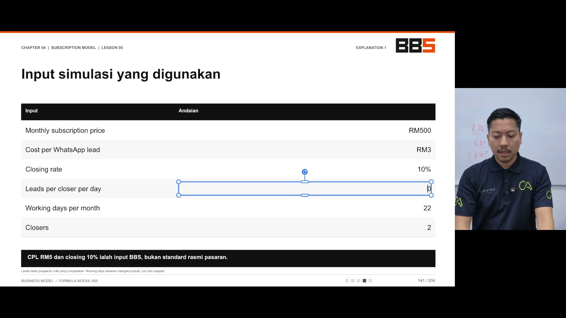 Paparan rakaman pada 00:05:18
