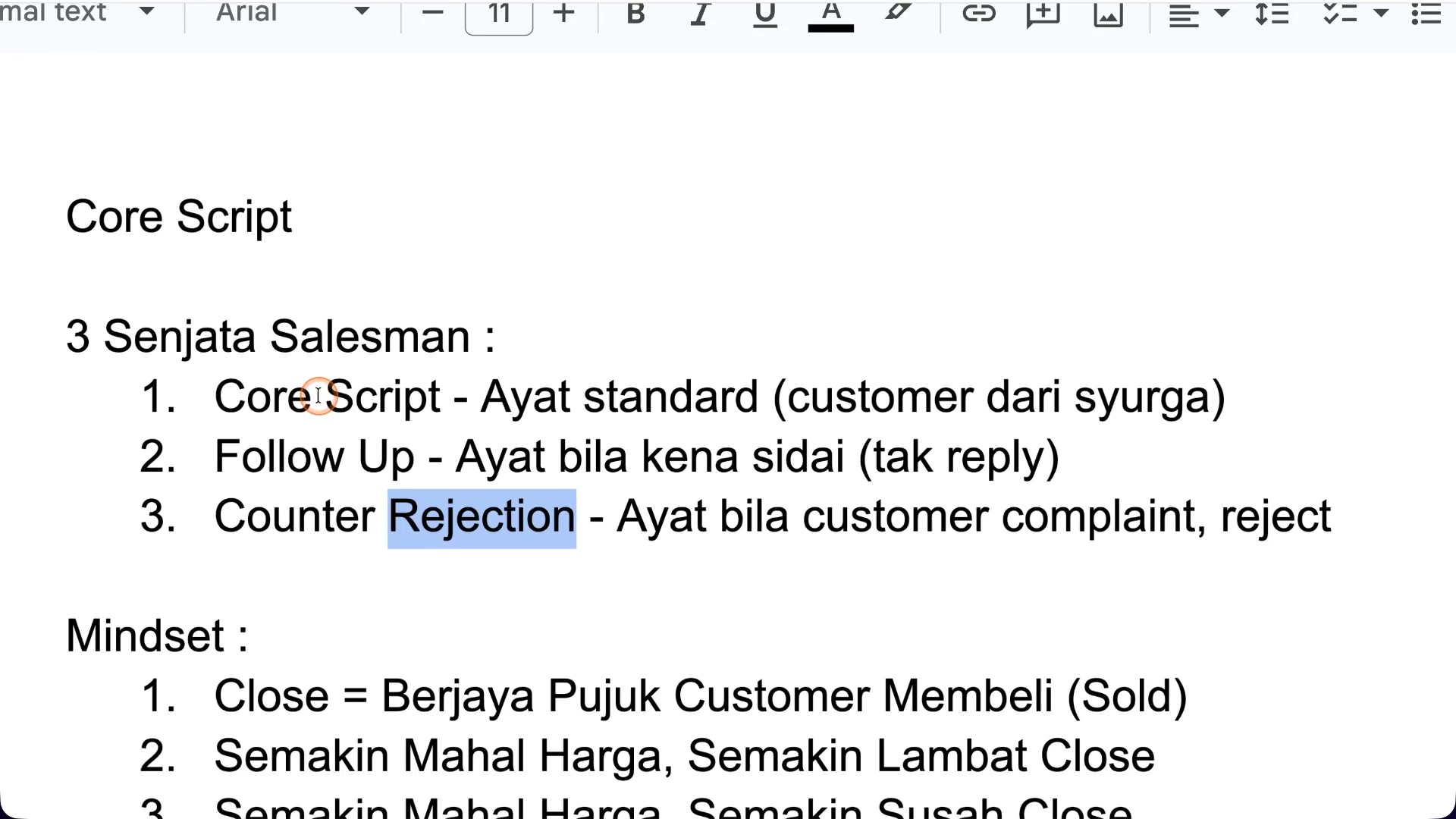 Paparan rakaman pada 00:01:30