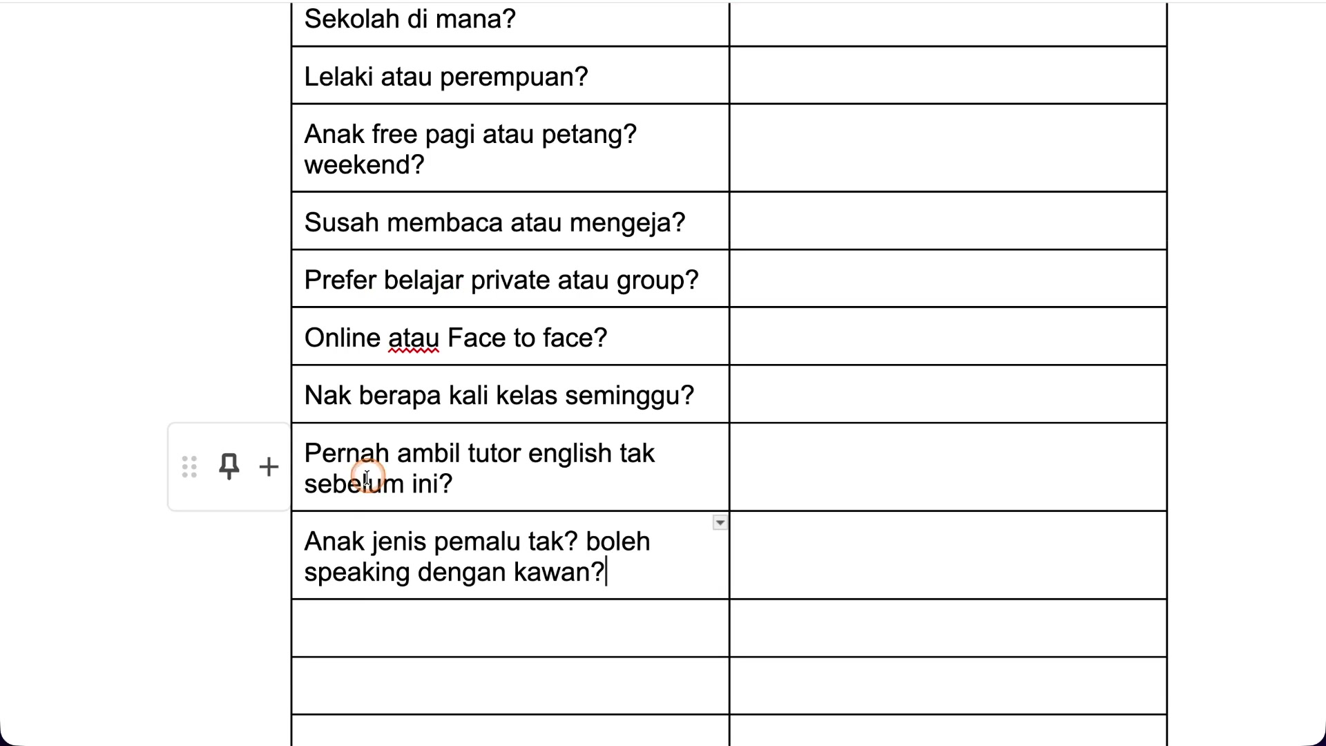 Paparan rakaman pada 00:05:00