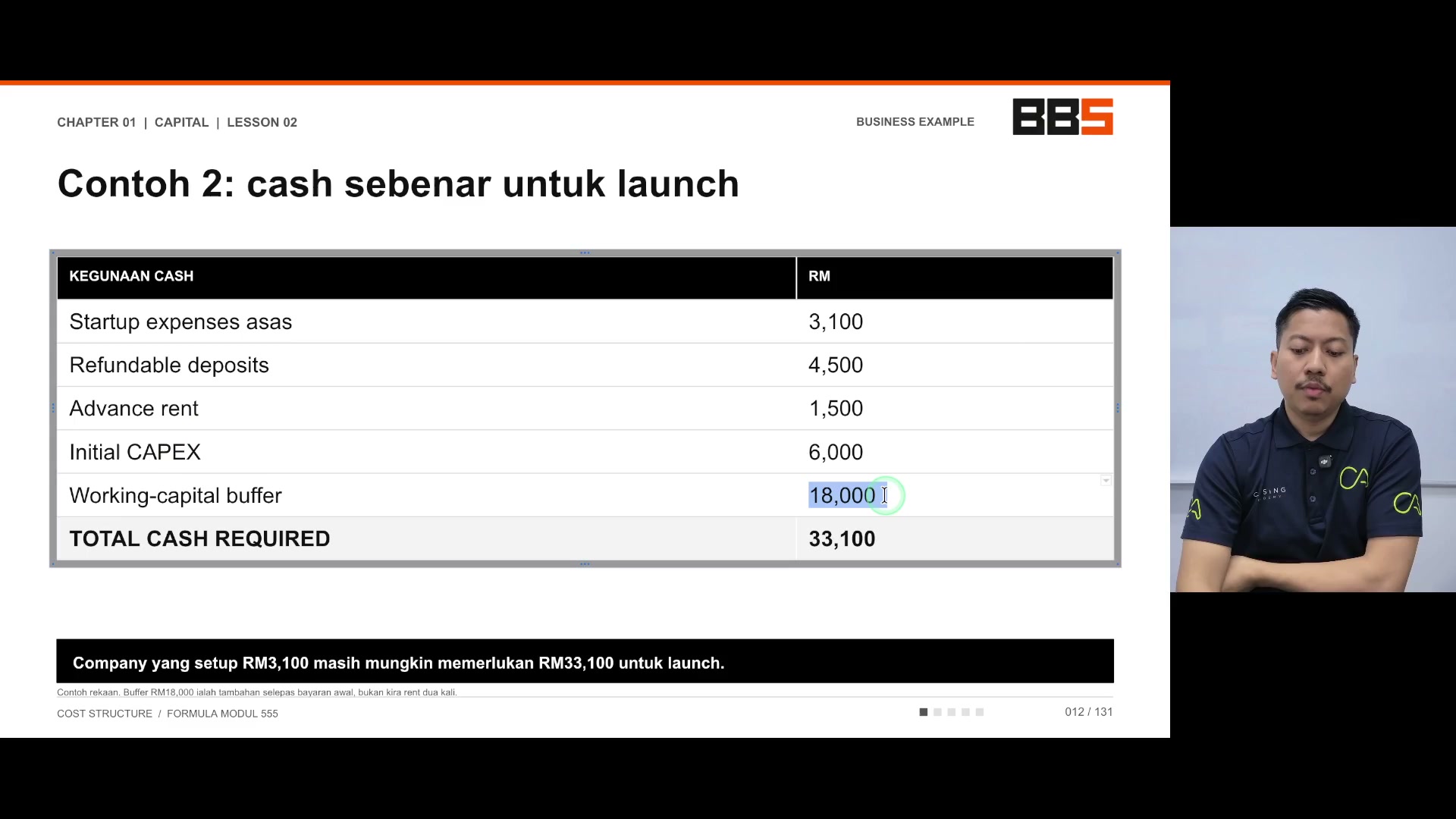 Paparan rakaman pada 00:00:18