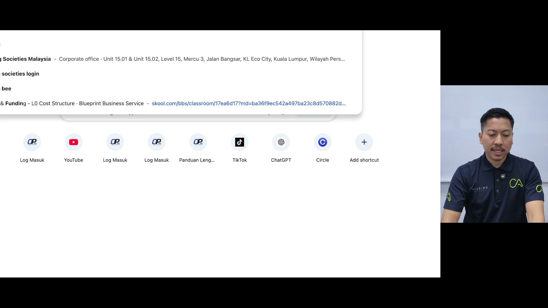 Paparan rakaman pada 00:03:15