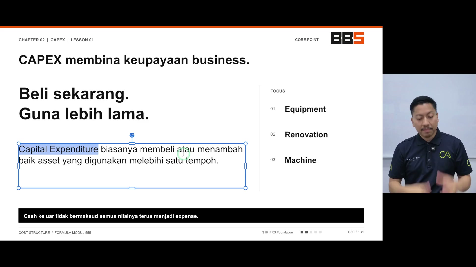 Paparan rakaman pada 00:00:45