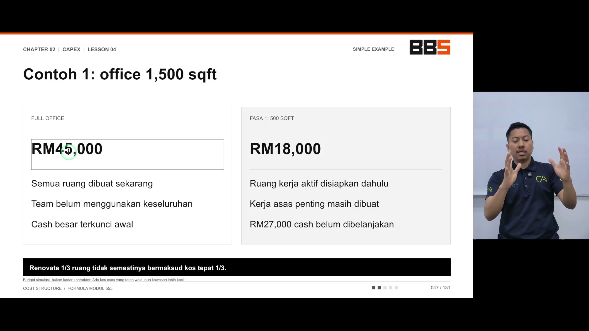 Paparan rakaman pada 00:01:03