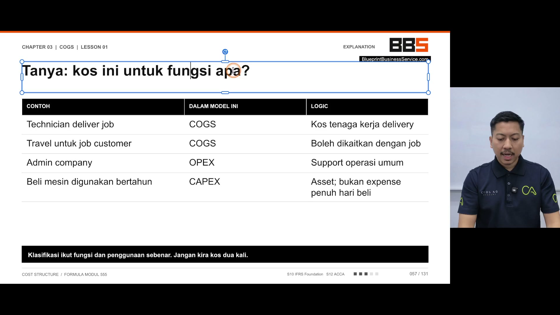 Paparan rakaman pada 00:01:33