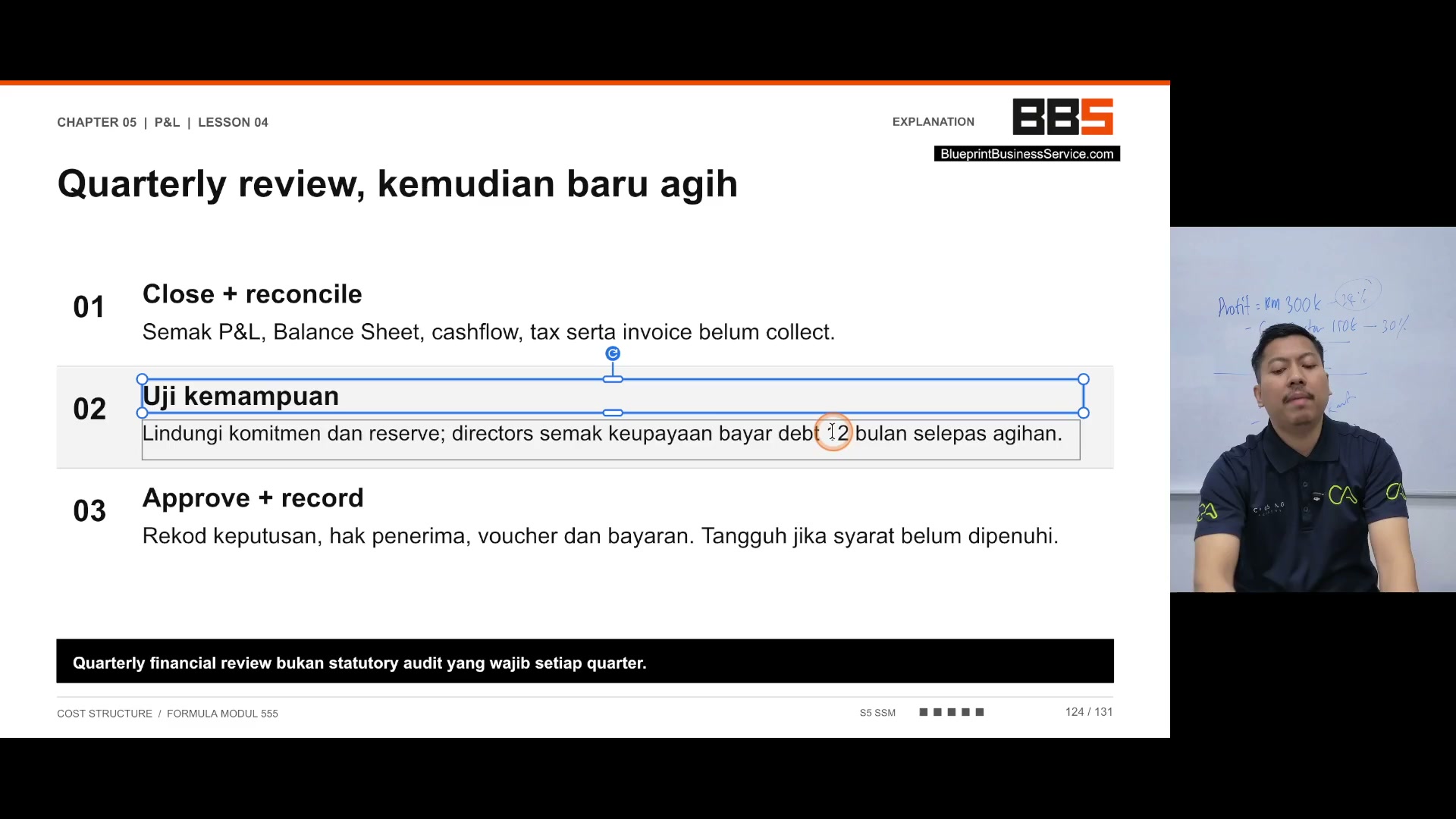 Paparan rakaman pada 00:01:21