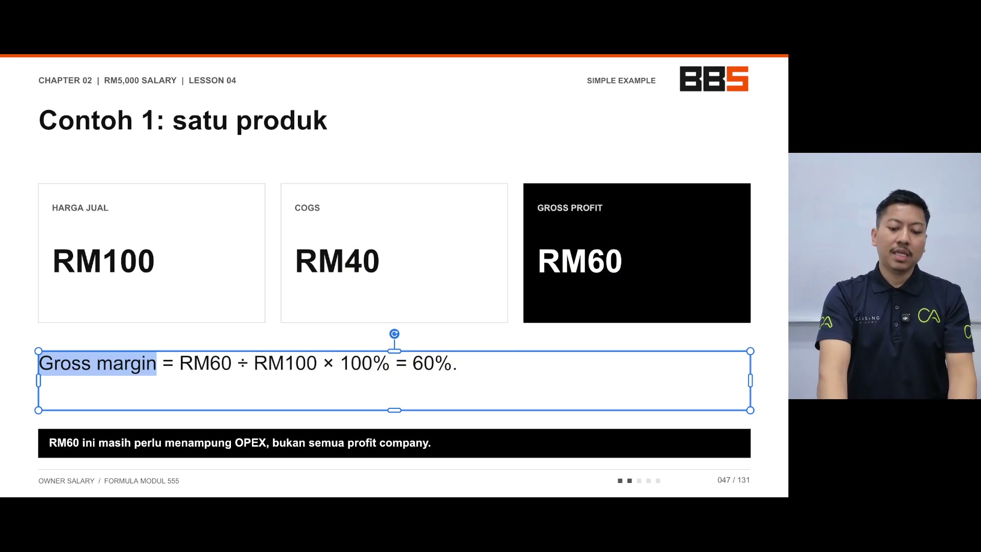 Paparan rakaman pada 00:01:30