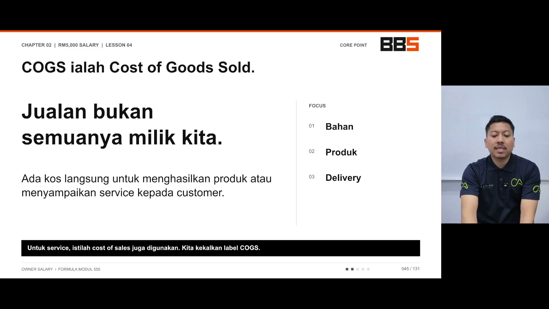 Paparan rakaman pada 00:02:33