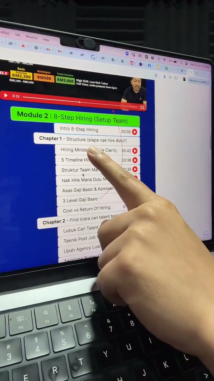 Paparan rakaman pada 00:50:07