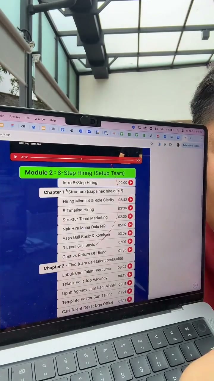 Paparan rakaman pada 00:57:05