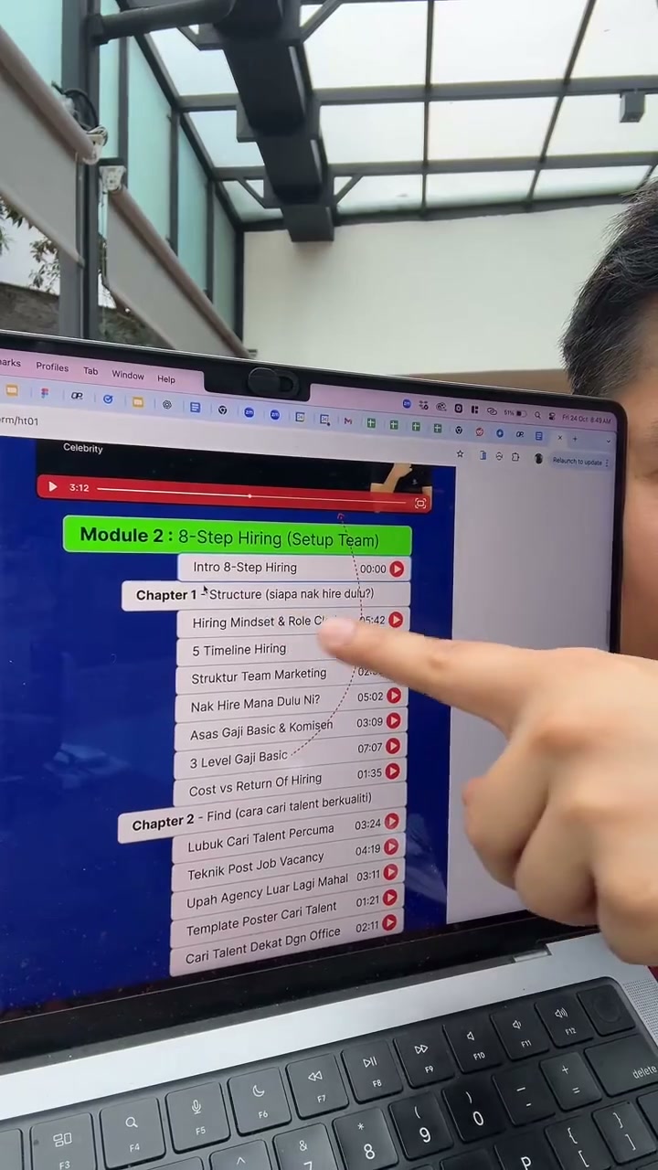 Paparan rakaman pada 00:57:17