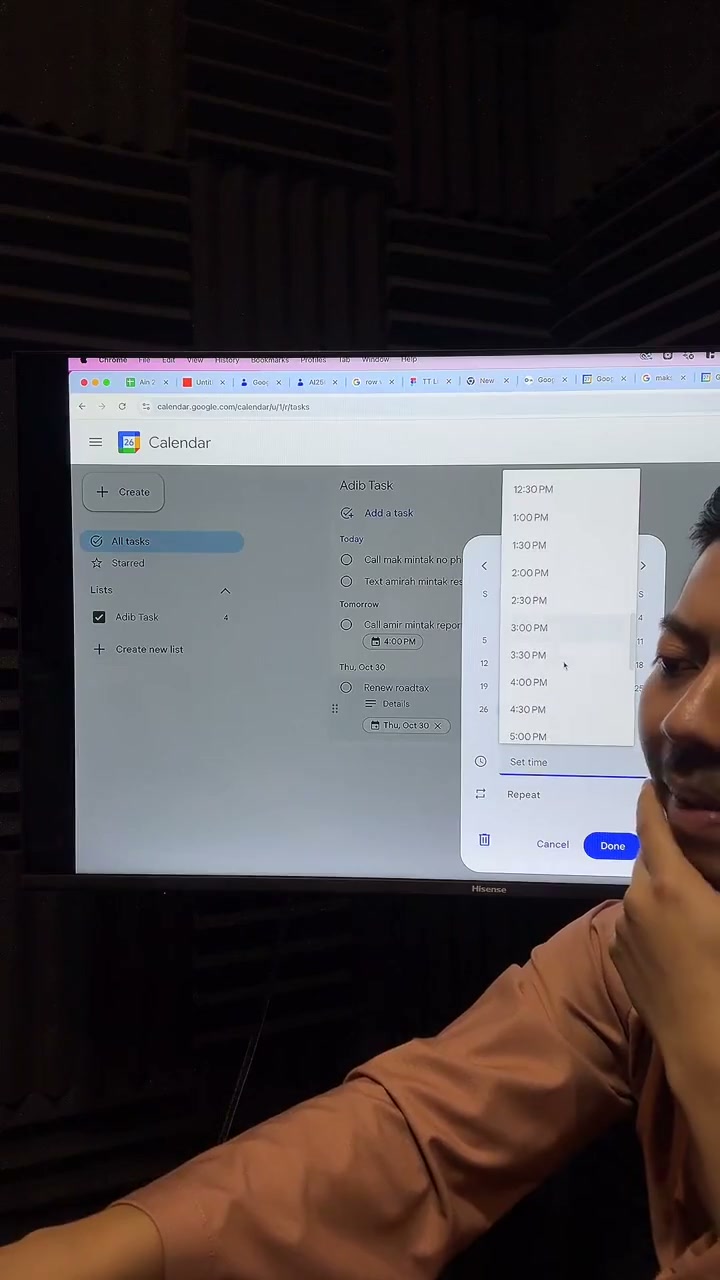 Paparan rakaman pada 01:01:00