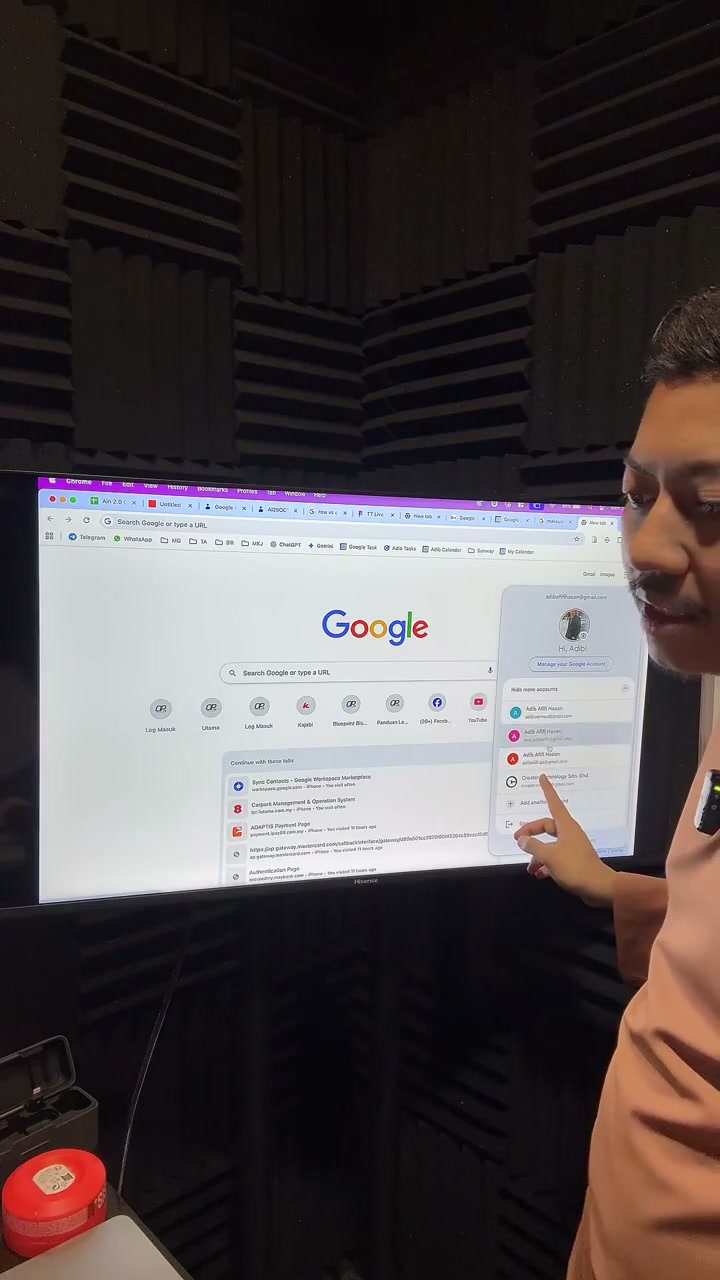 Paparan rakaman pada 00:07:00