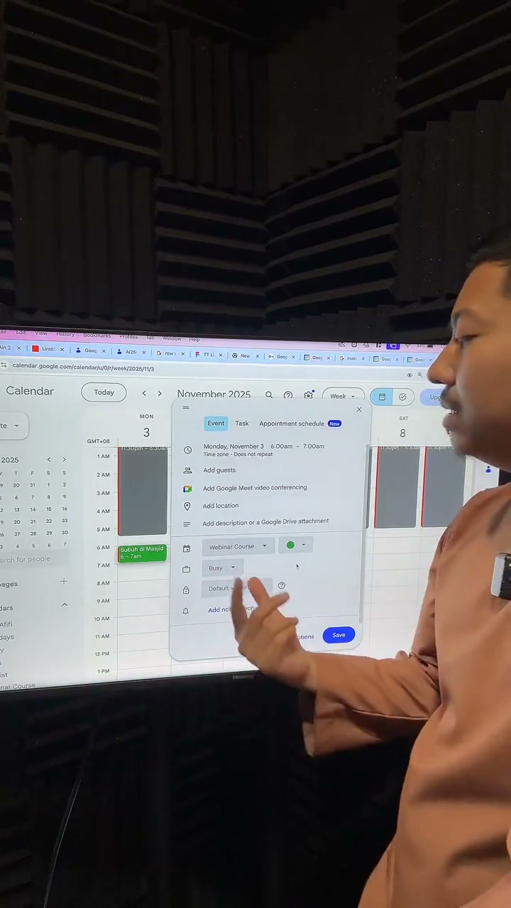 Paparan rakaman pada 00:30:01