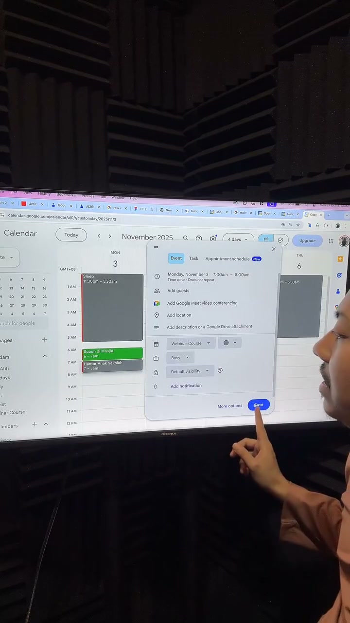 Paparan rakaman pada 00:32:13