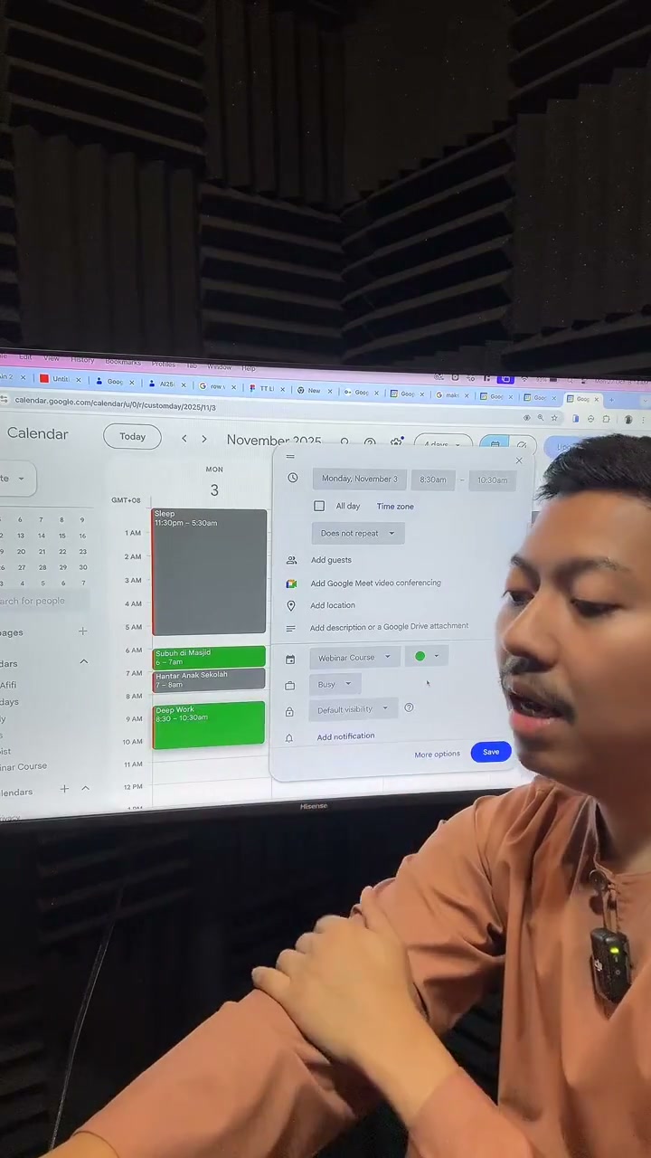 Paparan rakaman pada 00:33:25