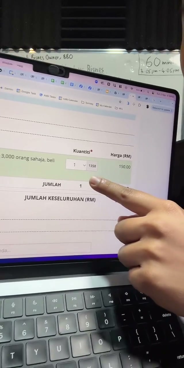 Paparan rakaman pada 01:15:42