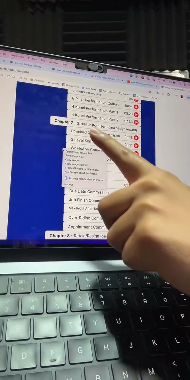 Paparan rakaman pada 00:58:52