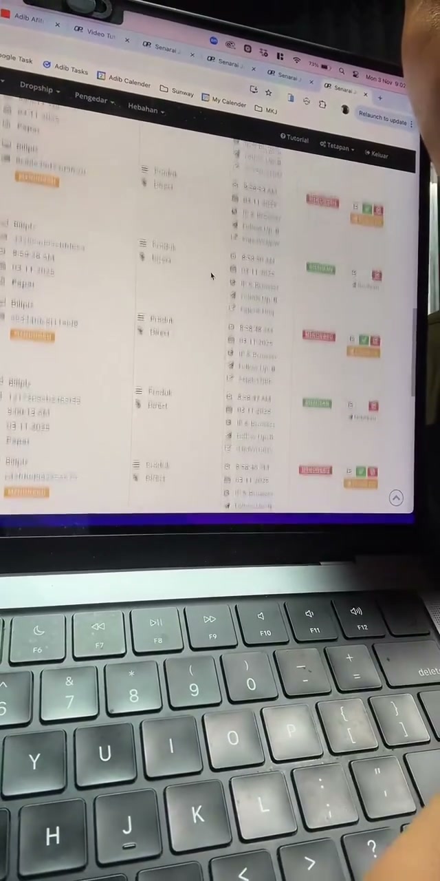 Paparan rakaman pada 01:09:47