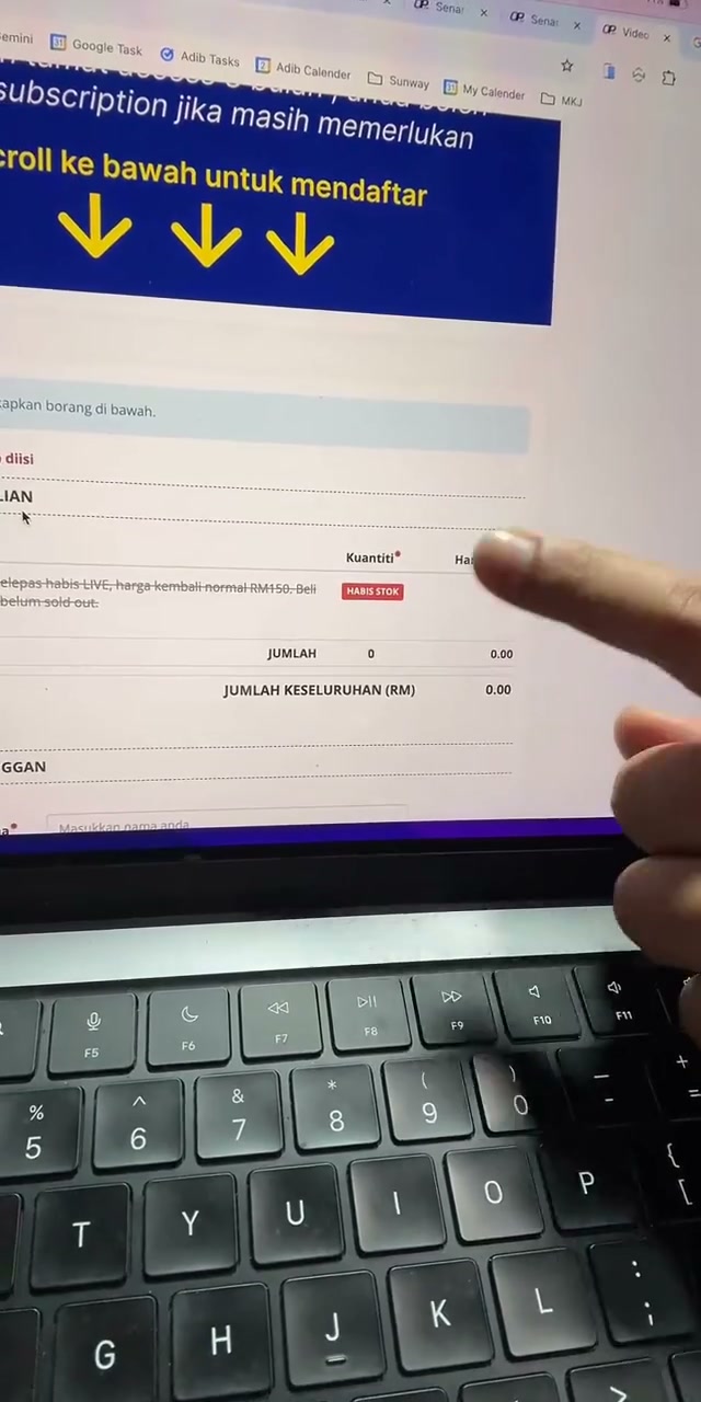 Paparan rakaman pada 01:14:54
