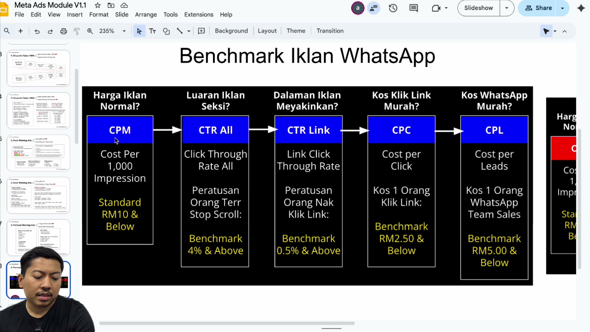 Paparan rakaman pada 00:01:45