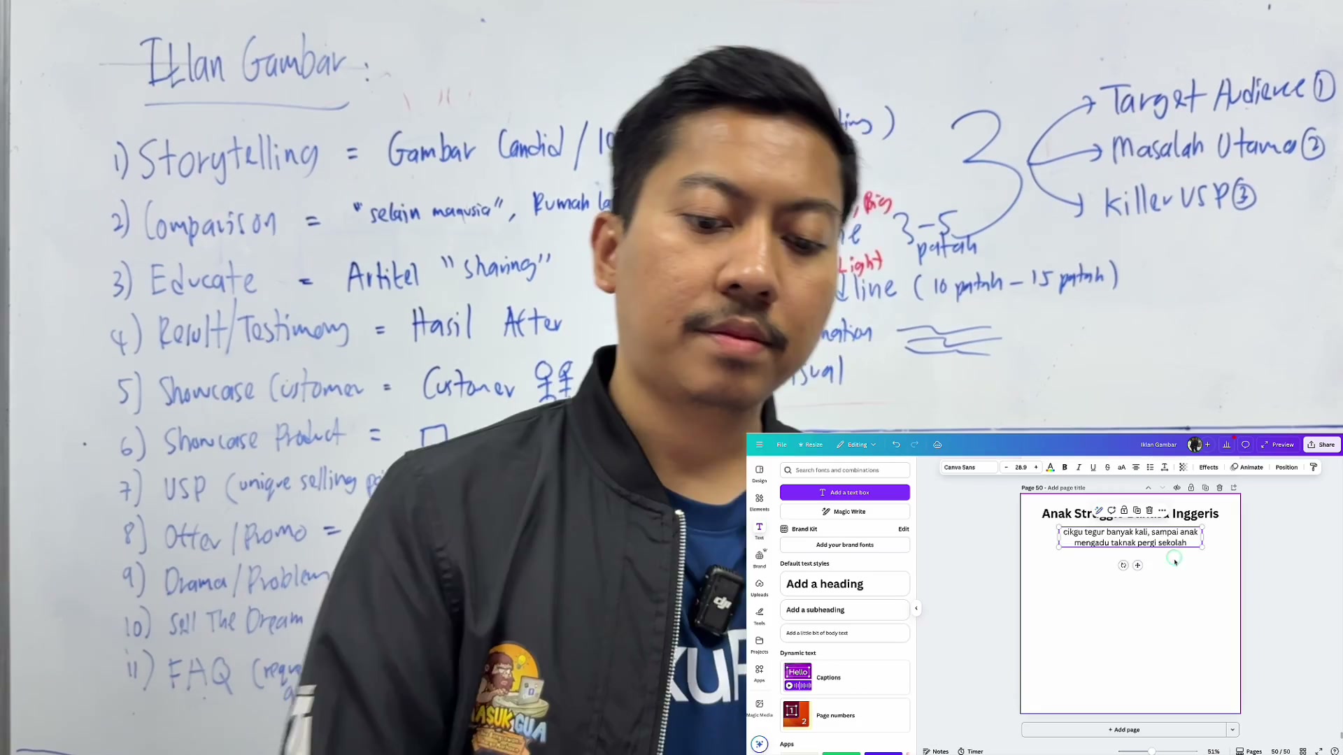 Paparan rakaman pada 00:05:03