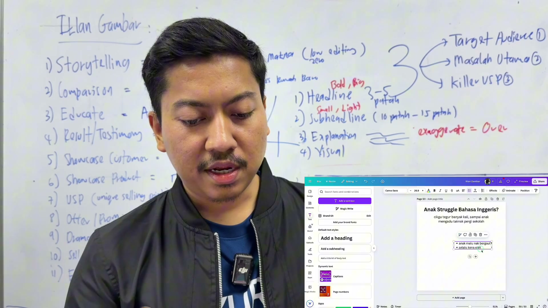 Paparan rakaman pada 00:08:00