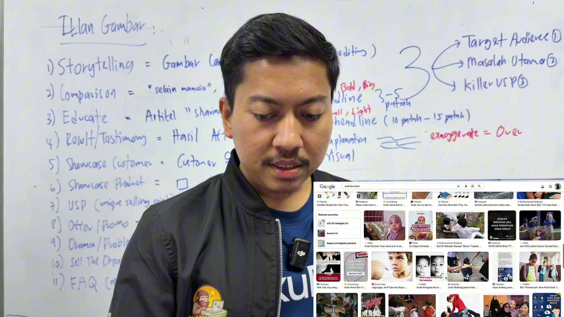 Paparan rakaman pada 00:10:00
