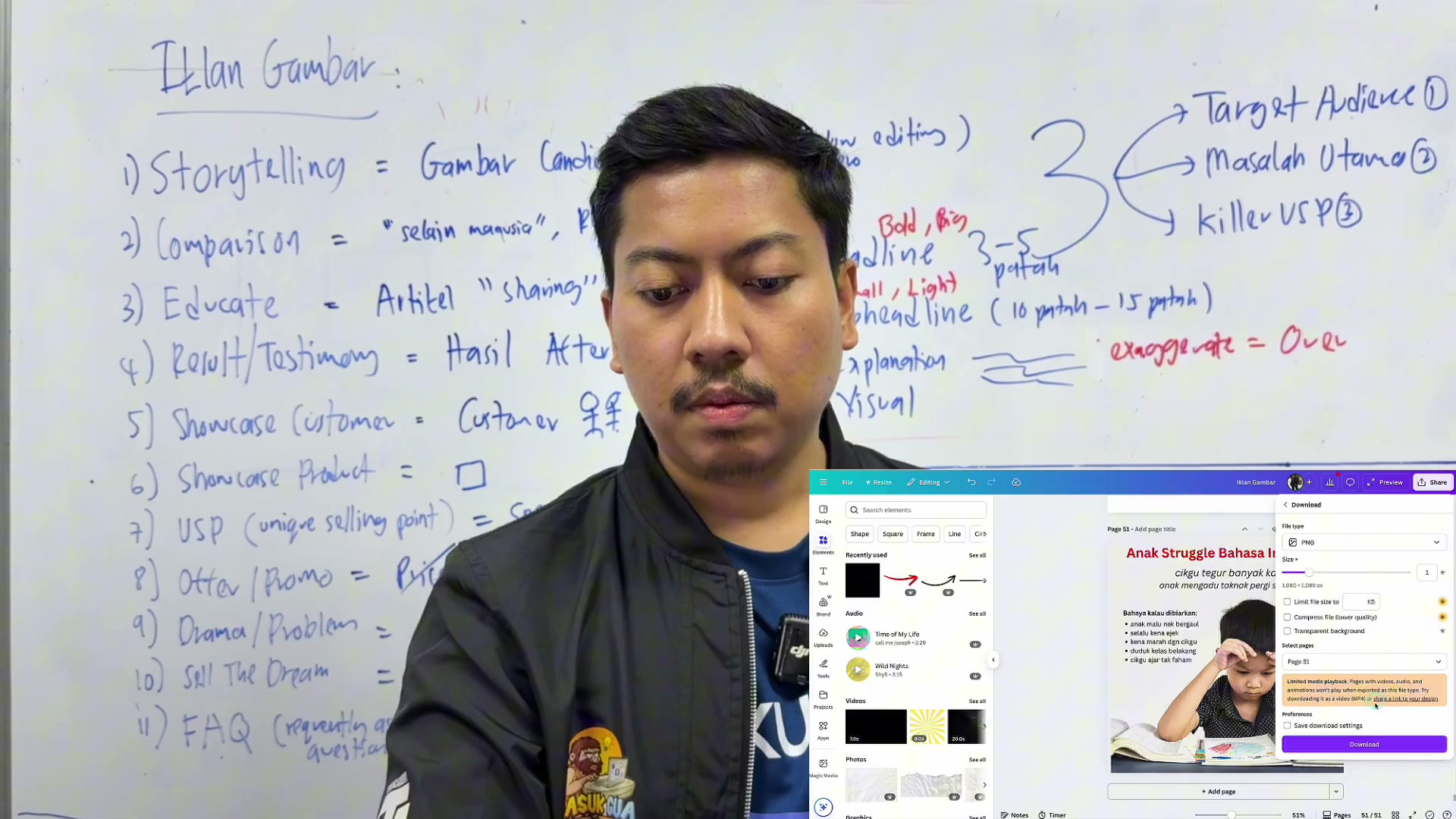 Paparan rakaman pada 00:14:36