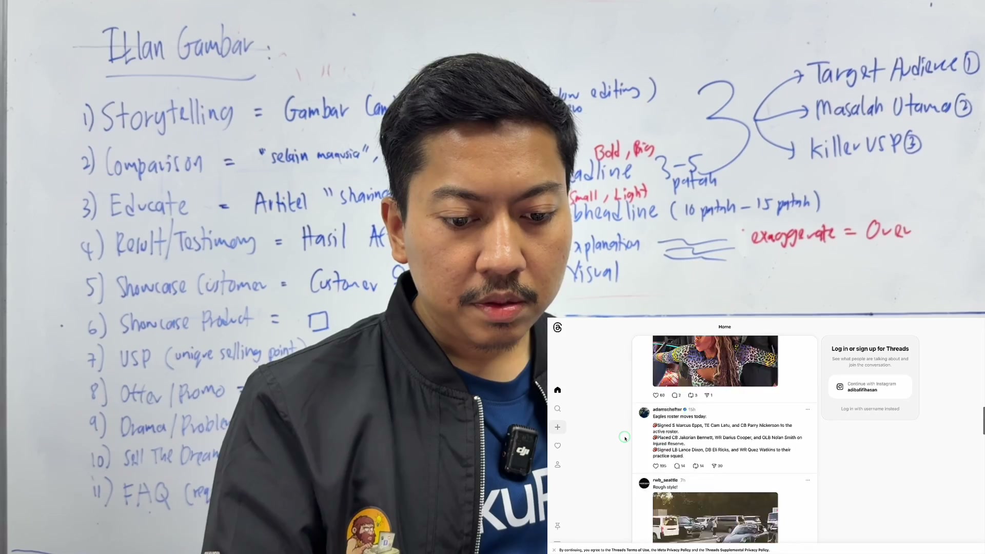 Paparan rakaman pada 00:23:21