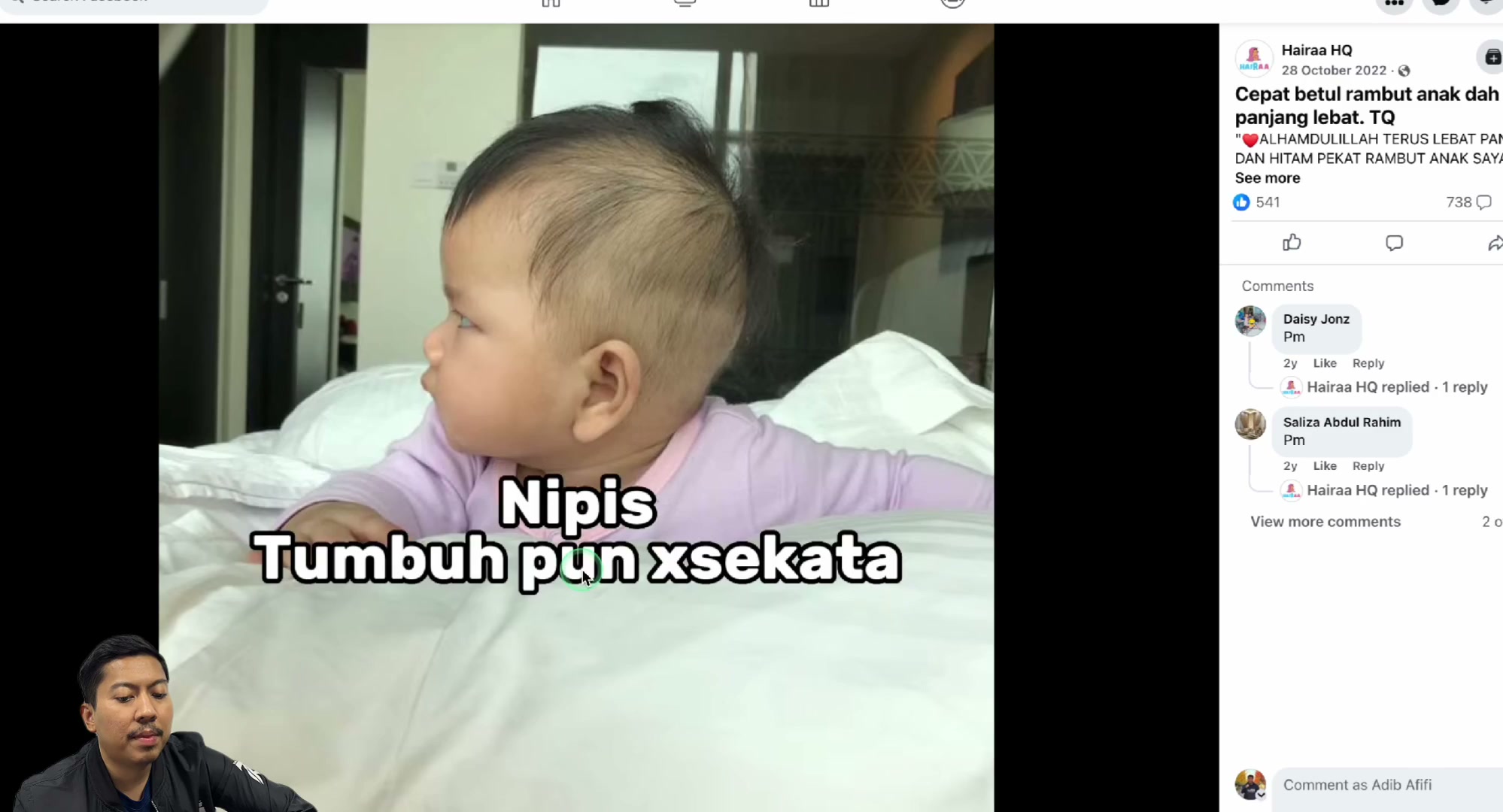 Paparan rakaman pada 00:01:42