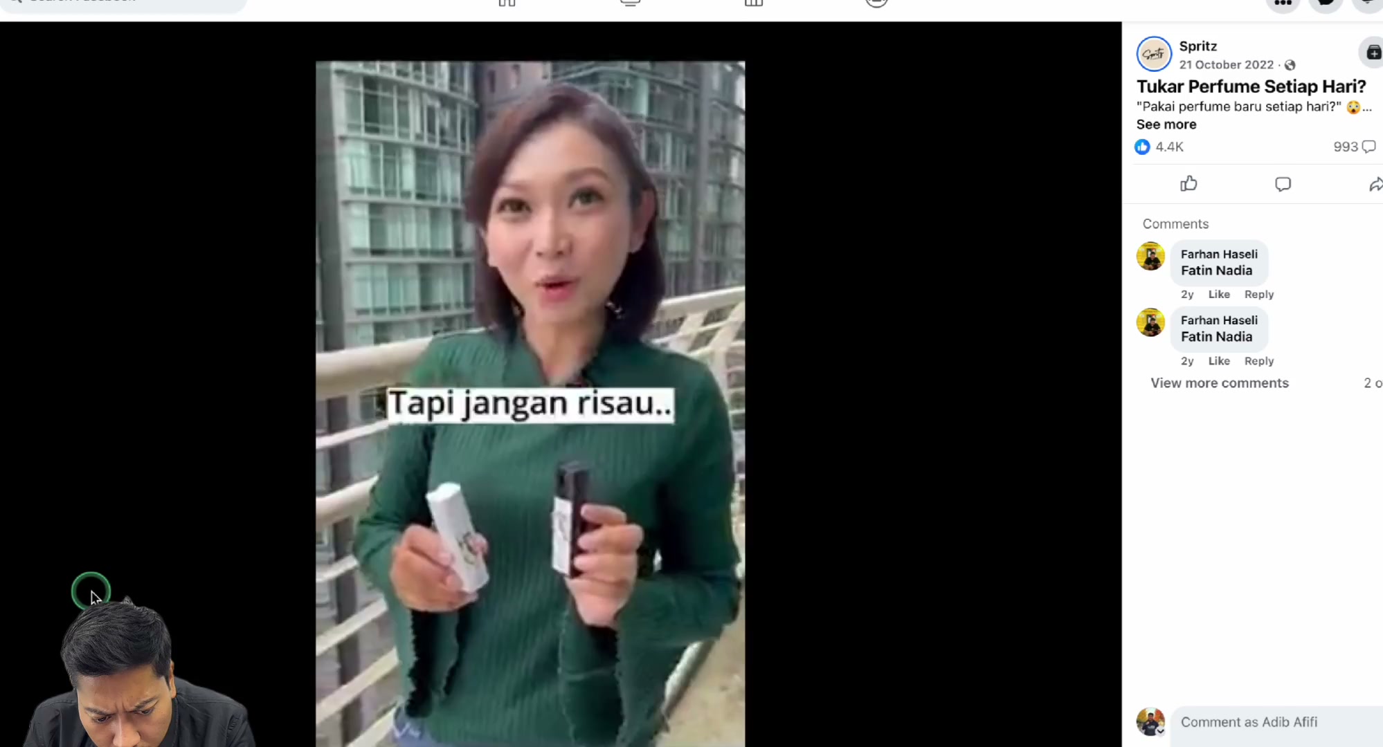 Paparan rakaman pada 00:04:15