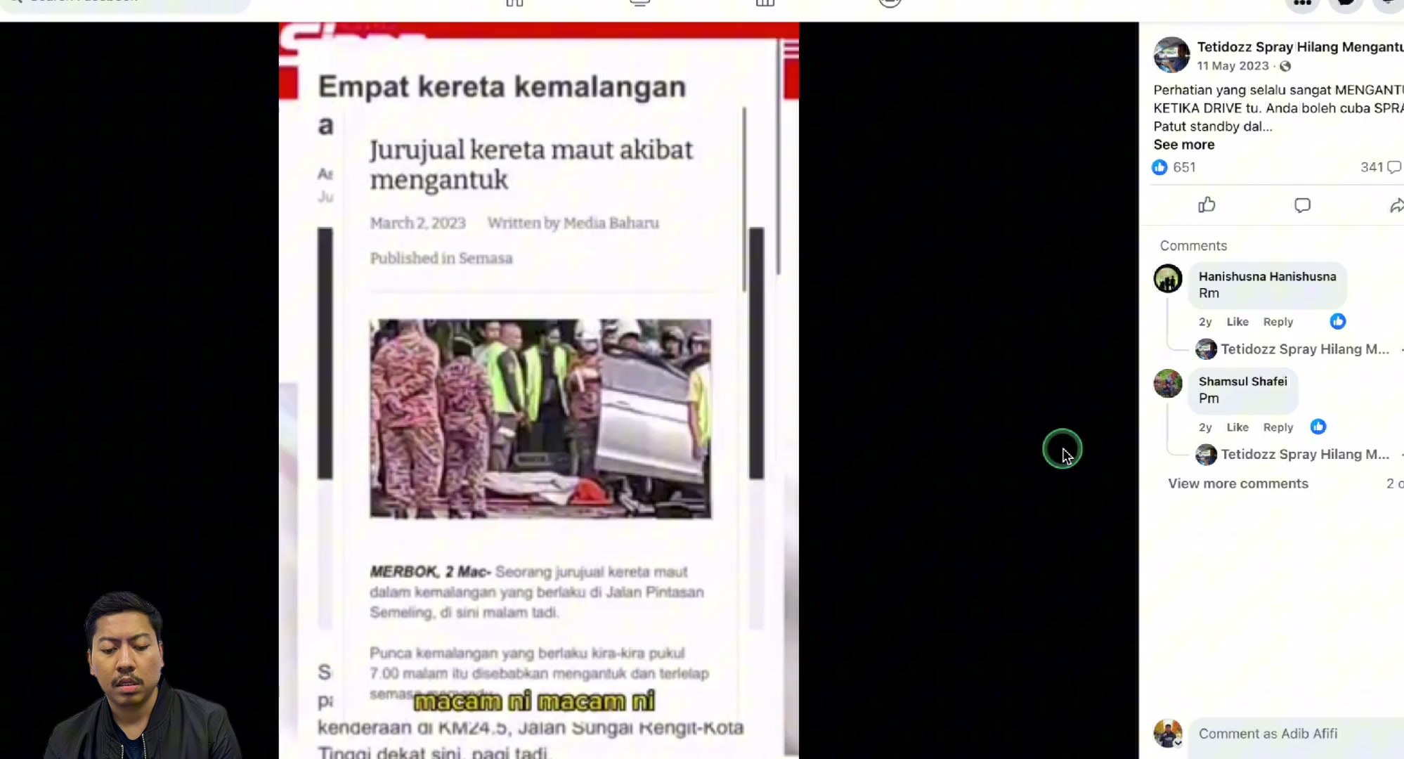 Paparan rakaman pada 00:05:12