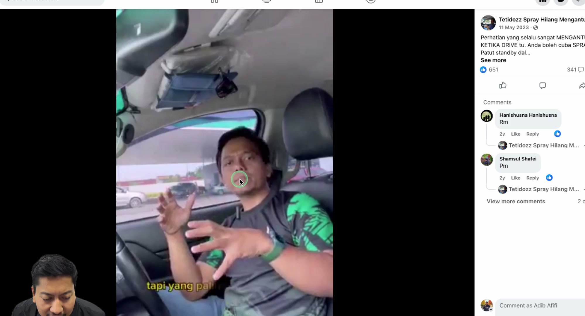Paparan rakaman pada 00:05:21