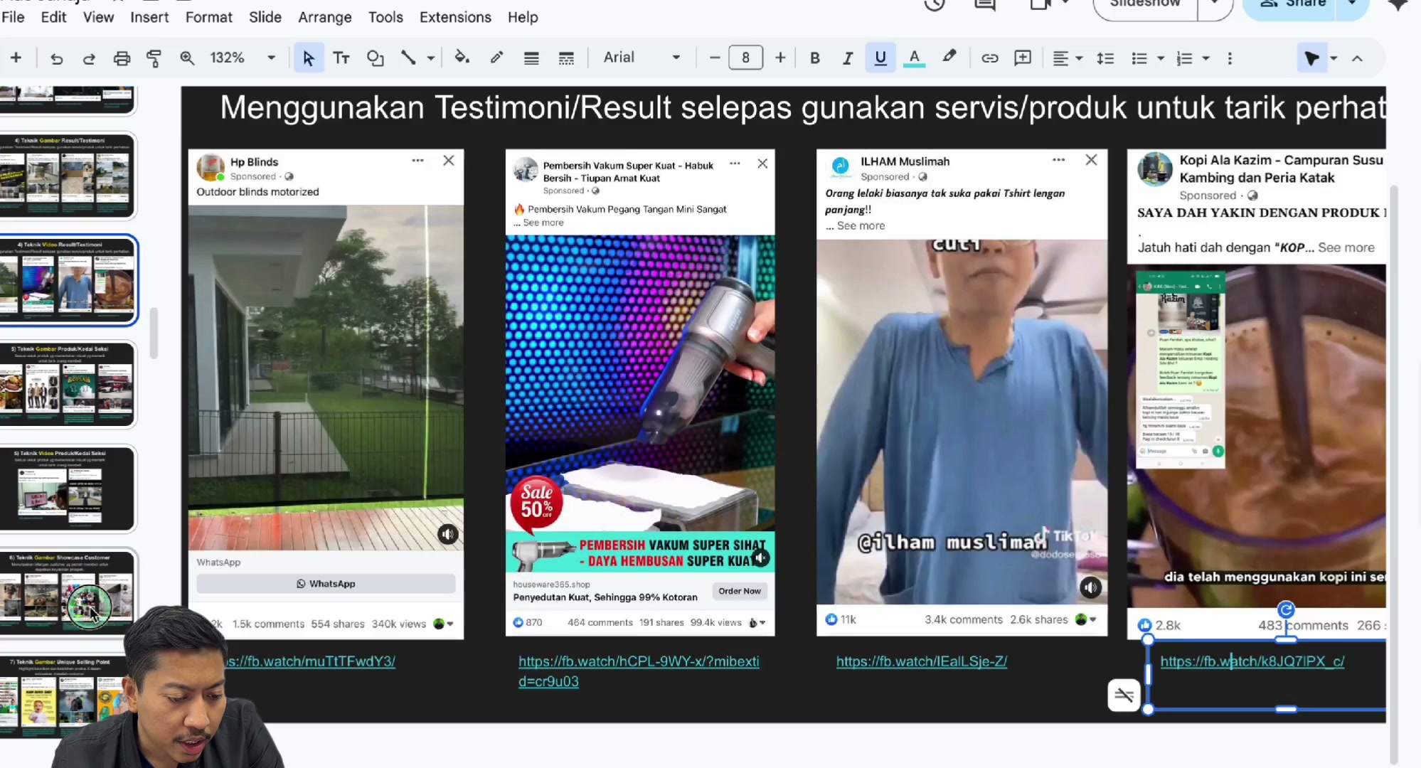 Paparan rakaman pada 00:07:45