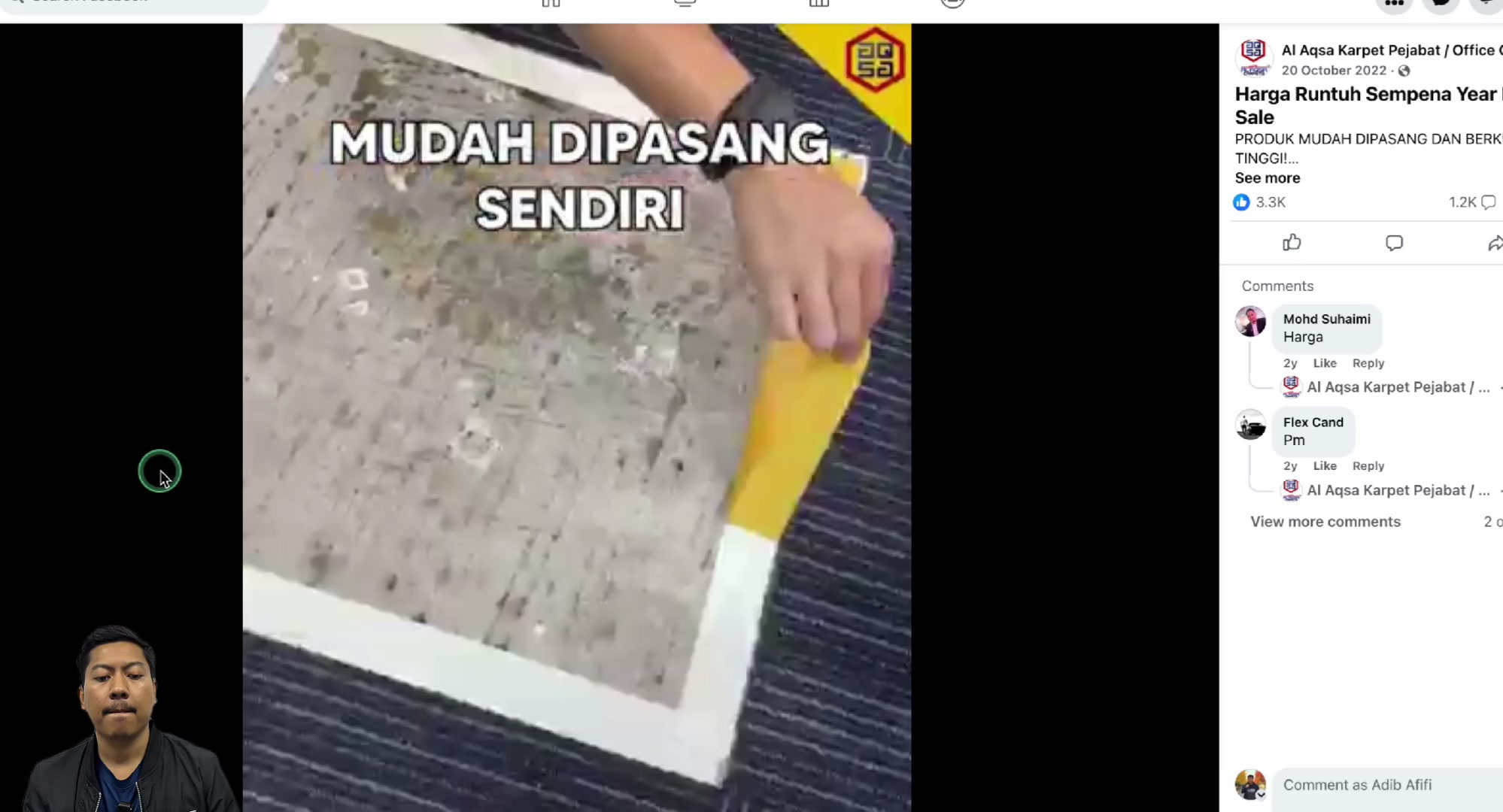 Paparan rakaman pada 00:14:03