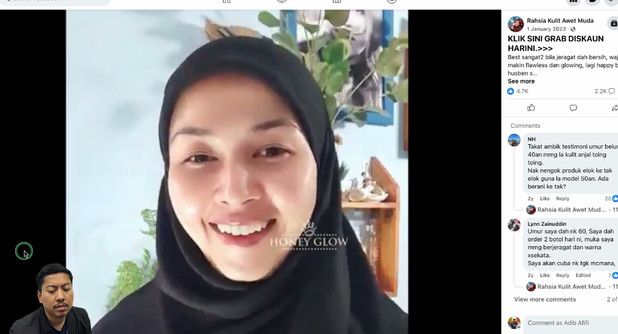 Paparan rakaman pada 00:18:00